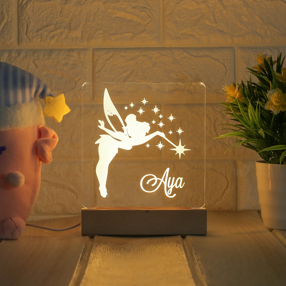 Personalized Night Light USB Customized name 3D Lamp Luminaria Christmas Anniversary Birthday Mother's Day Father's Day Gift