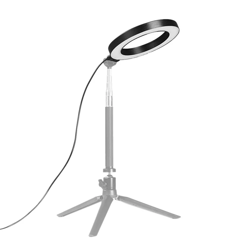 6" LED Ring Light Dimmable USB 5500K Fill Lamp Photography Phone Video Live
