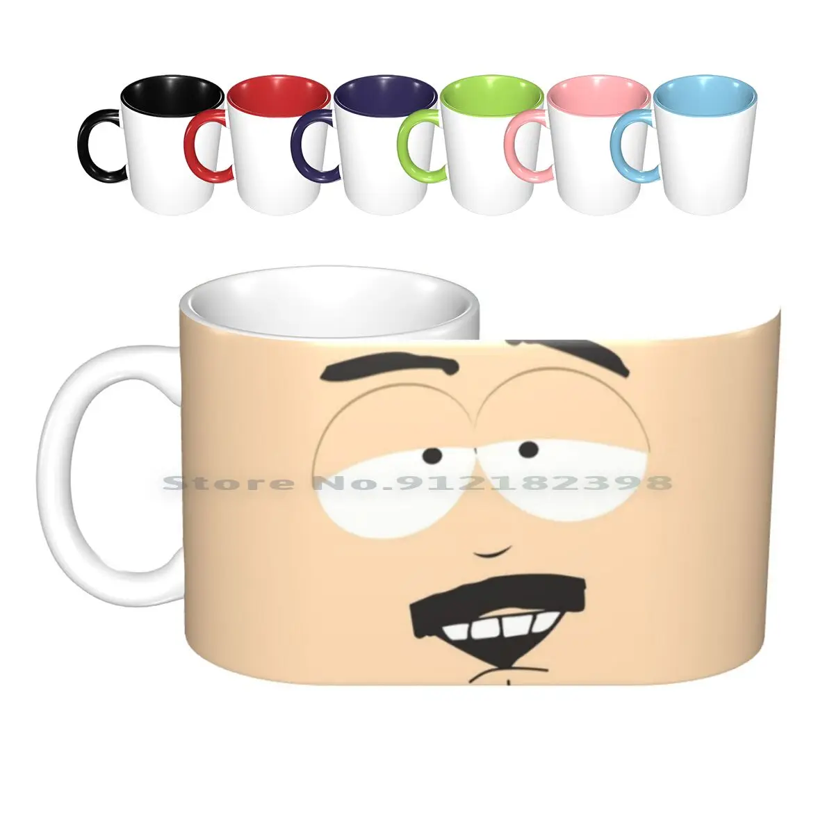 Randy Ceramic Mugs Coffee Cups Milk Tea Mug Cartoon Cartoons Comic Comics Fun Funny Randy Cartman Tv Show Sitcom Stan Marsh