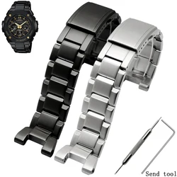 Men's Premium Waterproof Solid Stainless Steel Strap 26MM  for Casio GST-B100 S130 W300GL 400G W330 GST-W120L s120 W130L S100