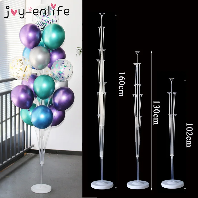 7 Tubes LED Light Balloon Holder Stand Balloon Column Baby Shower Kids Birthday Party Wedding Decoration Supplies