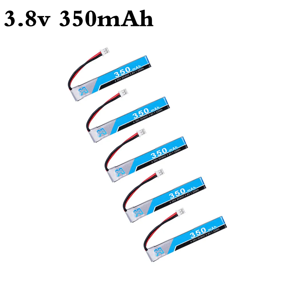 5PCS 3.8V 350mAh 30C/60C HV Lipo battery PH2.0 Plug for US65 UK65 Inductrix FPV Beta65S UR65 Mobula 7 Whoop Drone