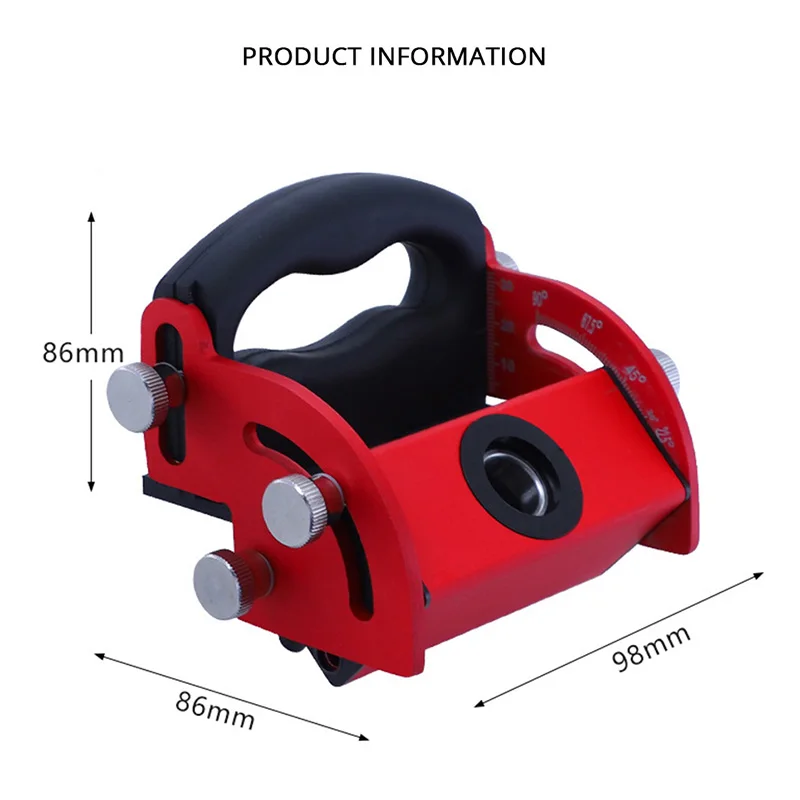 Woodworking Drilling Positioner Oblique Hole Locator Pocket Hole Jig Center Line Dowel Jig Tool for Splicing Wooden Board