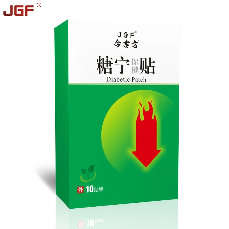 JGF Relieve Diabetic Patch 10 Pieces Hypoglycemic Patch Natural Herbal Patch Stabilizes Blood Sugar Level Diabetes Plaster