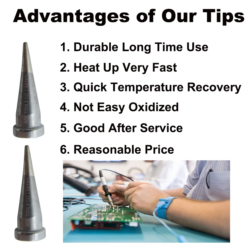 LTO Conical 0.8มม.เปลี่ยน Soldering Tip ForWELLER WP80 WSP80 WSFP8 WD1000 WD2000 WSD81 WS81 WSF81D8 WS81D5จับเหล็ก
