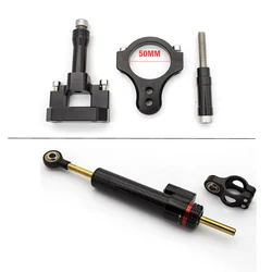 For G-booster Scooter Steering Damper CNC Motorcycle Stabilizer Steering Damper 50mm Clamp Mounting Bracket Support Kit