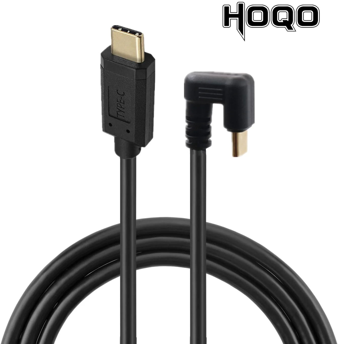 Hoqo – câble USB USB-C Gen2 4K 60Hz/type-c mâle/mâle avec Angle de 180 degrés, pour recharge et synchronisation de données, 3.1/180 °