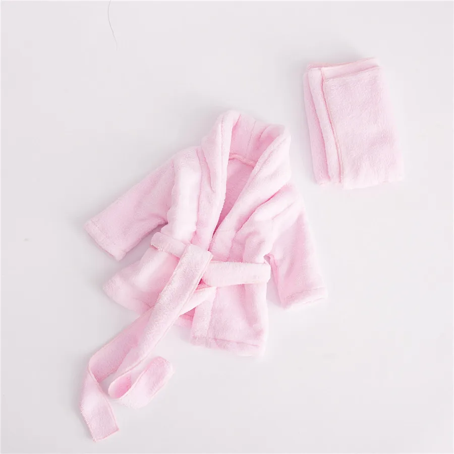 Newborn Baby Photography Props Scarf Bathrobes 2pcs Set Fotografia Plush Costume  Shooting Photo Prop Shower Gift  Accessories