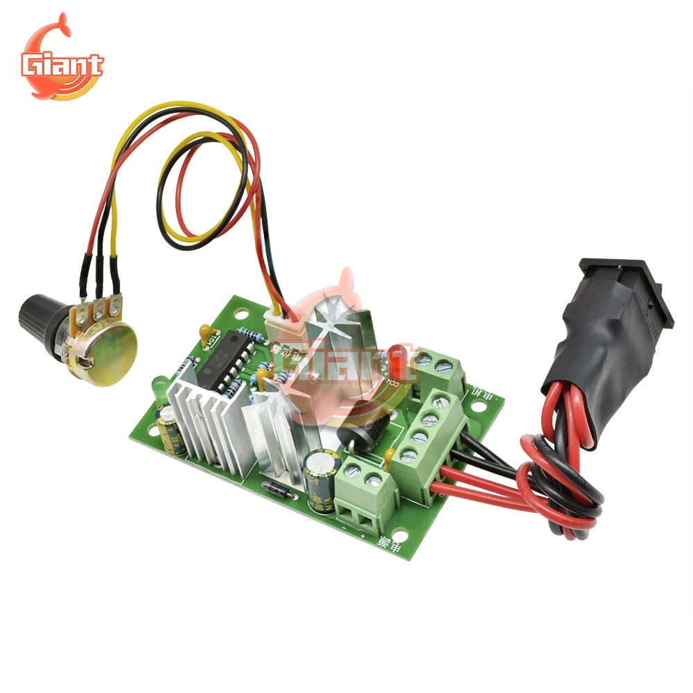 DC6-30V 6a l0371 controlador de velocidade do motor reversível pwm controle para a frente reverso interruptor placa módulo 10a 12v 24v regulador de corrente