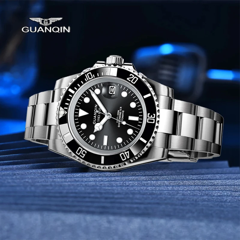 GUANQIN NH35A Movement Business Fashion Military Men's Watch Mechanical Automatic Watch 100M Waterproof Sports Sapphire 2023 NEW