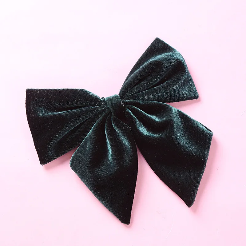 Koreanische 6 Zoll Samt Bögen Haar Clips Für Kinder Nette Weiche Band haarnadel Kinder Big Bowknot Party Hairclip Mädchen Haar zubehör – Detail 10