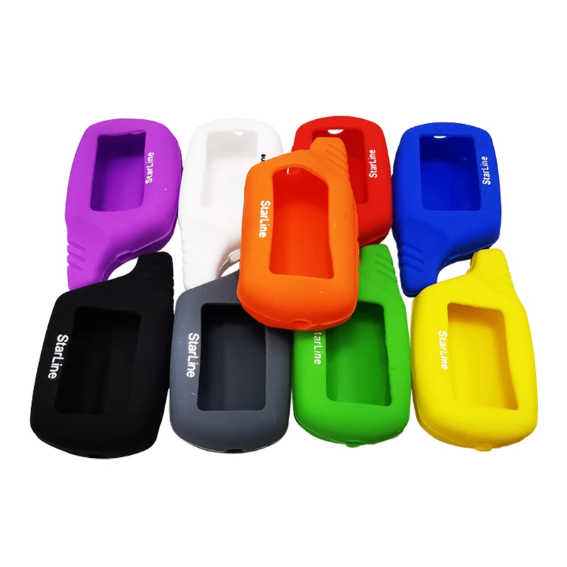 1 Pcs Starline B9 B6 A91 A61 Keychain Silicone Cover Key Case For Starline B91 Car Alarm Remote Controller LCD Transmitter