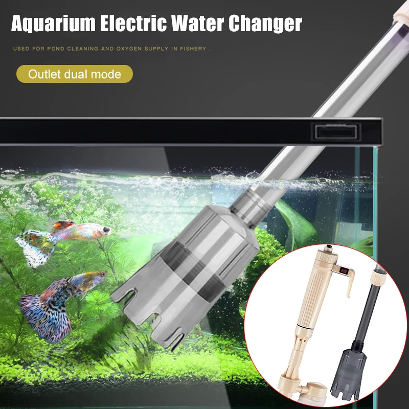 Electric Gravel Cleaner Aquarium Fish Tank Automatic Siphon Vacuum Water Change Cleaning Tool TP-Hot