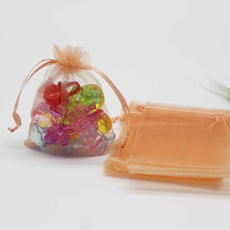 100Pc 7X9Cm 9X12Cm 10X15Cm Organza Tas Bruiloft Snoepzak Mode Speciaal Ontwerp Opslag Sieraden Promotie Geschenken Pakket