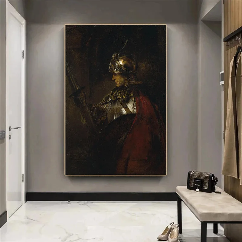 Artwork《Alexander The Great》Pictures Canvas Painting Cavalry Poster Decor Print for Living Bedroom Home Wall Art Decor Cuadros