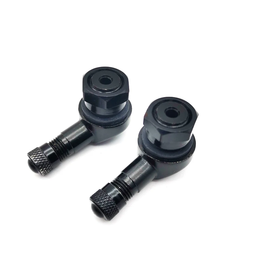 

2 pieces 11.3mm Black CNC Aluminum Motorcycle Bike Wheel Tire 90 Degree Valve Stems