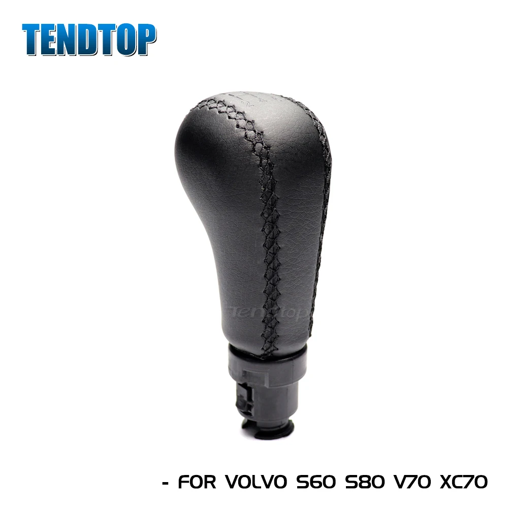 1Pcs 14MM 5 Speed 6 Speed Car Gear Shift Knob Sewing Leather Manual Shift Lever Handle For Volvo S60 S80 V70 XC70