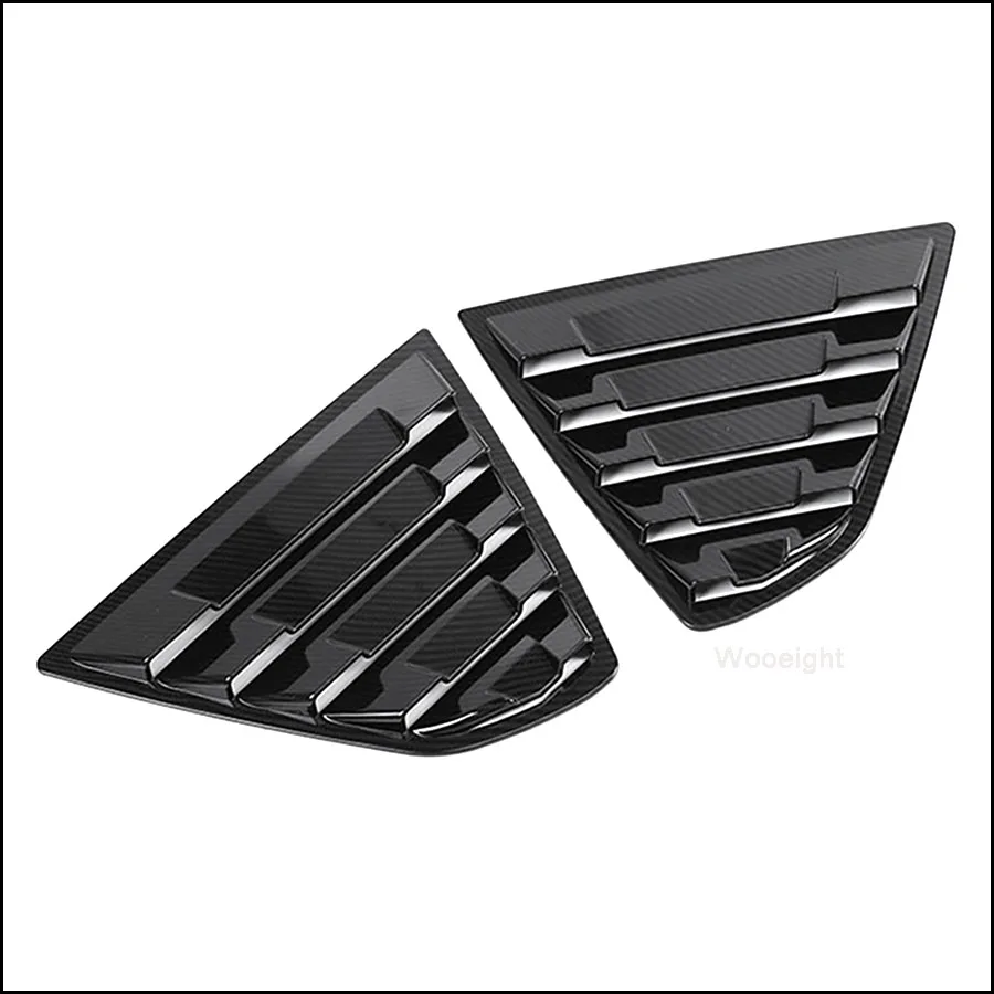 Wooeight 2x Car Side Rear Window Louver Shutter Cover Trim Air Outlet Shutter Decals Fit for Toyota Camry Sedan 2018 2019 2020