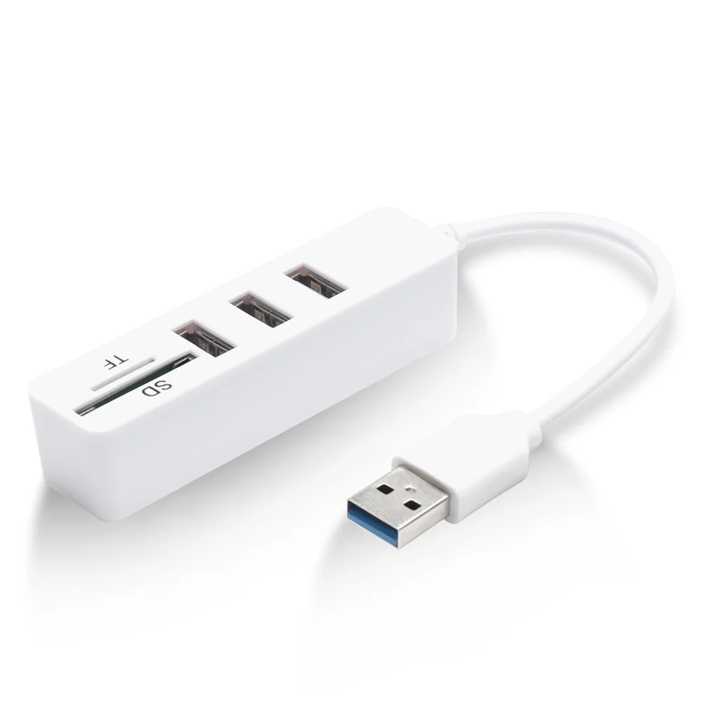 PCER Hub USB 2.0 Multi USB Splitter Ad Alta Velocità 3Hab di DEVIAZIONE STANDARD TF Card Reader All In One Per Il Calcolatore Del PC accessori