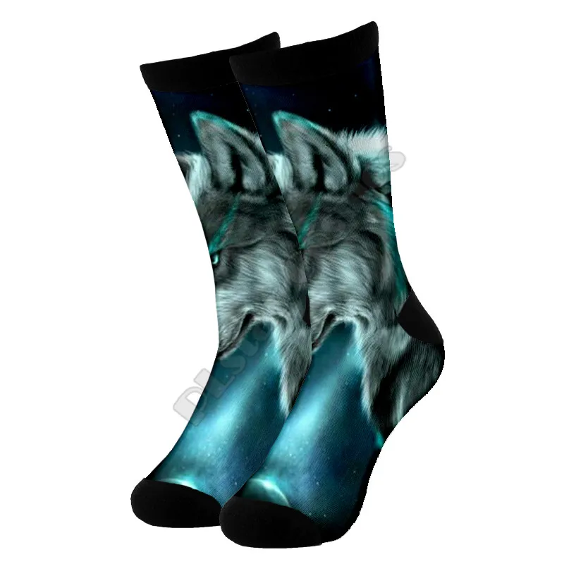 Wolf High Socks 3d Printed Men For Women Funny socks fashion long Socks 01