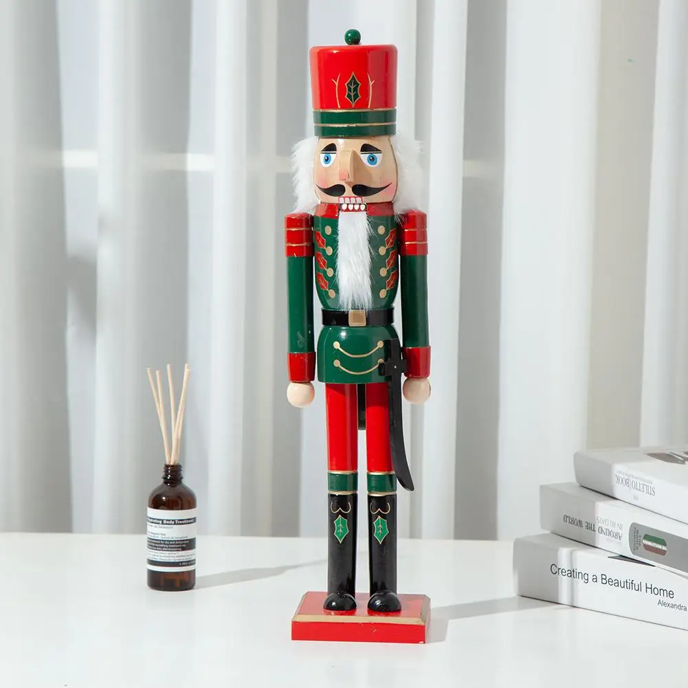 1PC Wooden Christmas Nutcracker Soldier Jewelry Children\'s Room Decoration 50CM Figurines Christmas Nutcracker Ornament