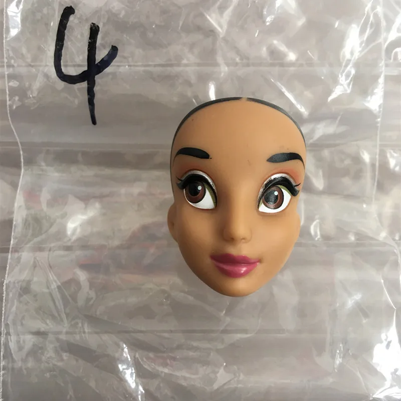 Lovely Princess Bald Head DIY Planting Long Soft Hair Doll Head Belle Snow white Baby Girl Favorite Princess Doll Part
