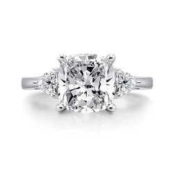 LESF Wedding Ring 5 Ct Moissanite Diamond White Gold Color 925 Sterling Silver Rings For Women in Engagement