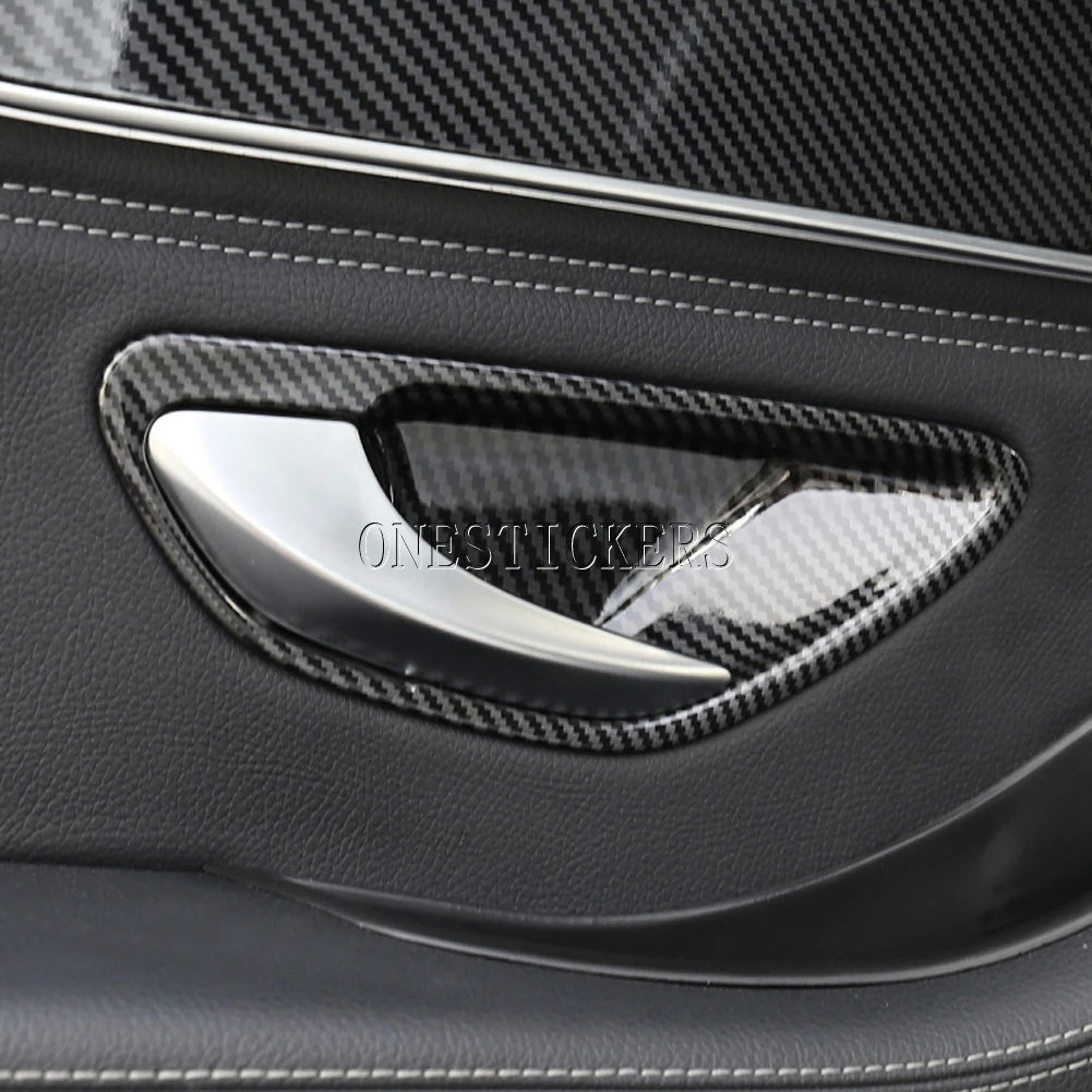 For Mercedes Benz C Class W205 E Class W213 GLC X253 2015-2021 Car Styling Accessories Door Inner Handle Bowl Cover Trim Frame
