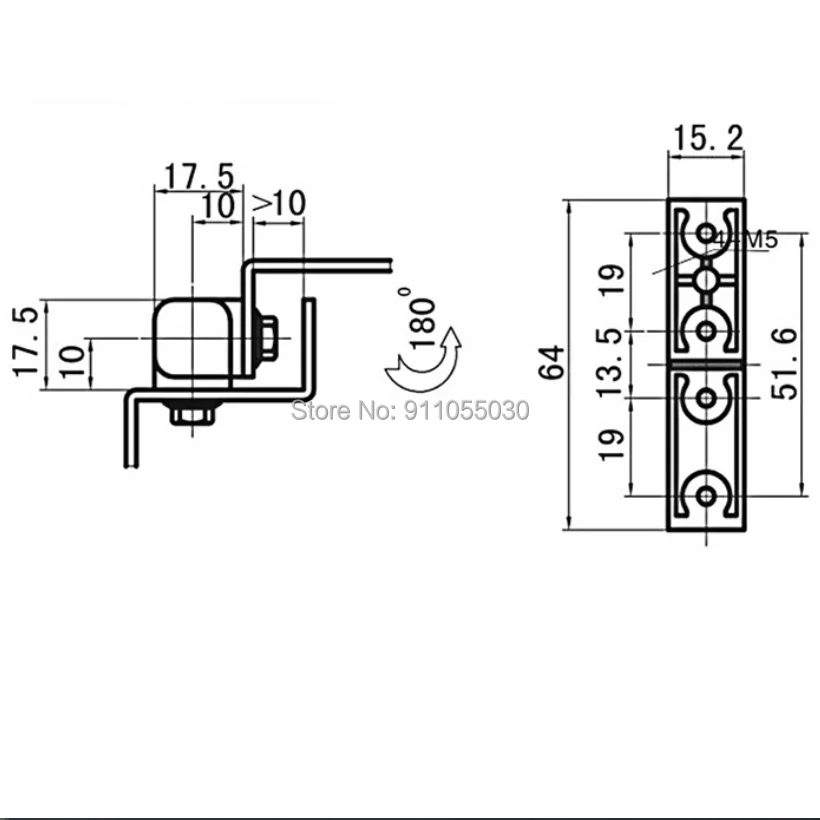 XJJ-203-2 Industrial Cabinet Detachable Hinge Electrical Cabinet Doorswitch cabinet Communication cabinet hinge