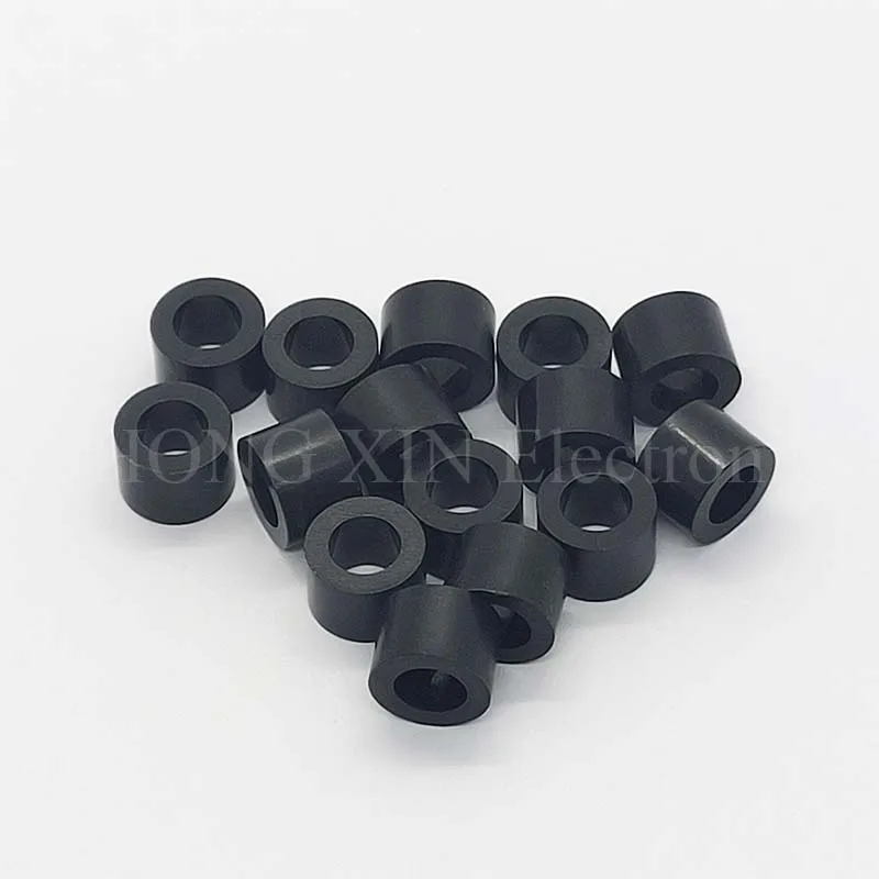 【 M4.2 * 7*5 】Black Abs Rround Spacer Standoff Nylon Non-Threaded Spacer Ronde Hollow Standoff Wasmachine