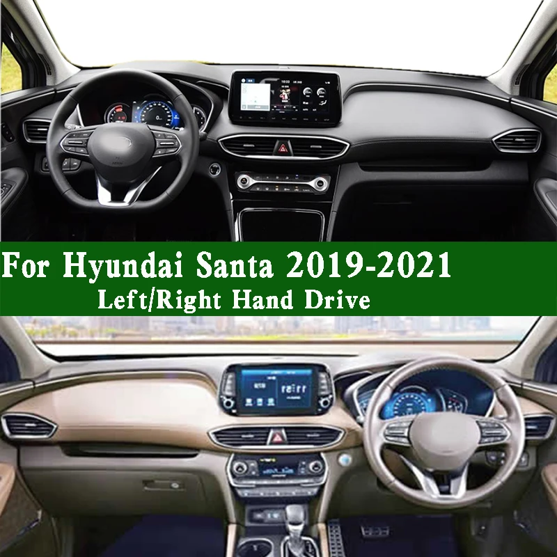 For Hyundai Santa Fe Mk4 2019 2020 2021 Dashboard Cover Instrument Panel Protective Pad Dash Mat Anti-Dirt Proof Ornaments