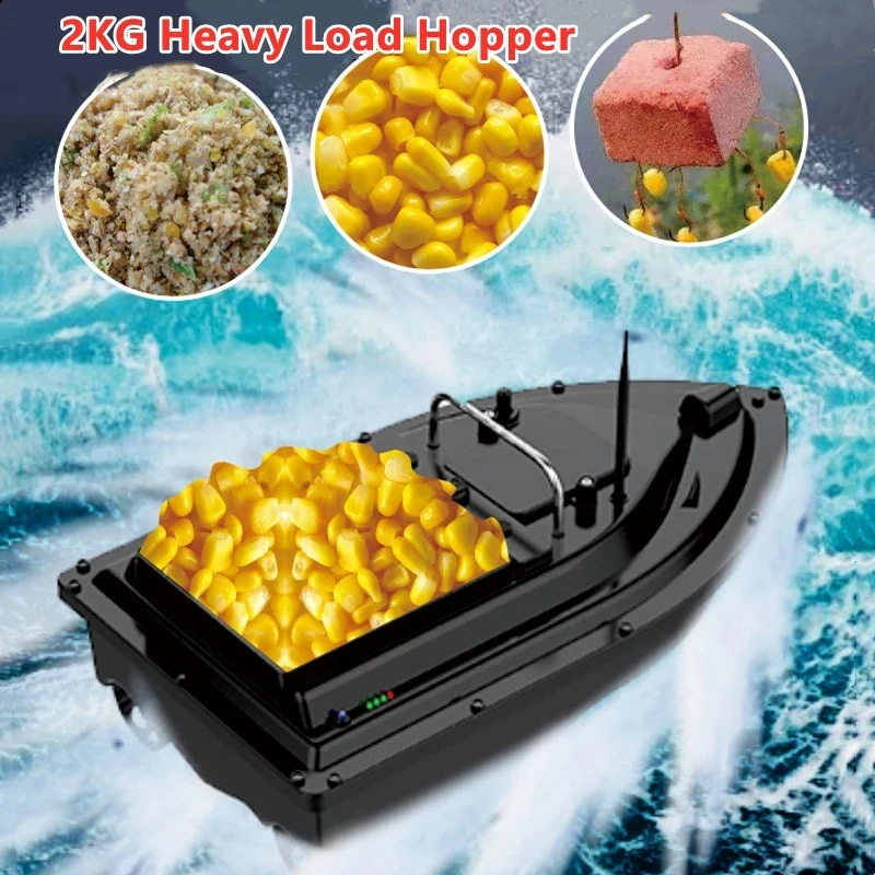 500M High-Speed Dual-Motor RC Bait Boat GPS Location Auto Return Fixed Speed Cruise 2KG Heavy Load Night Light RC Fishing Boat