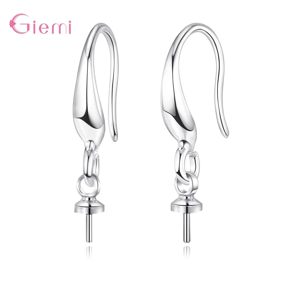 10 stücke 925 Sterling Silber Ohrring Haken Earwire Ohrringe Fitting Ohr Einstellung Basis für DIY Schmuck Machen Zubehör – Detail 7