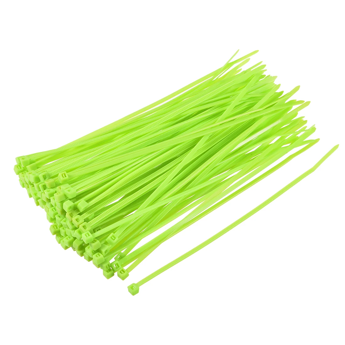 

uxcell 100pcs Cable Zip Ties 150mmx2.5mm Self-Locking Nylon Tie Wraps Fluorescent Green Single-use Locking Flexible