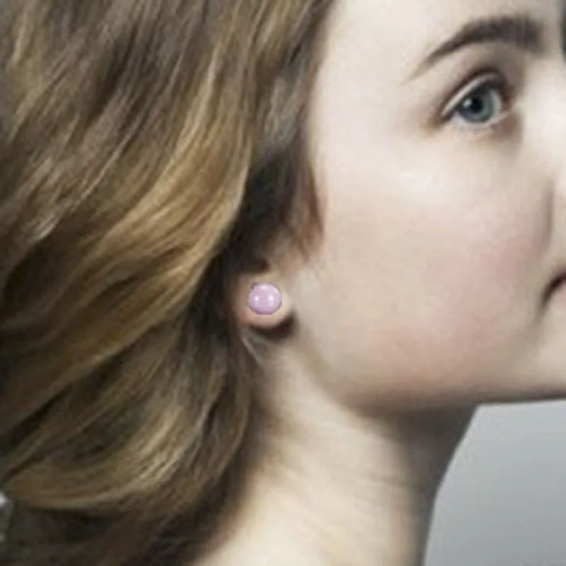 Cute Stud 8mm  Ball Ceramic Earrings  For Women Girl Fashion Kids Jewelry Anti-allergy Party  Earring Ceramic Jewellry