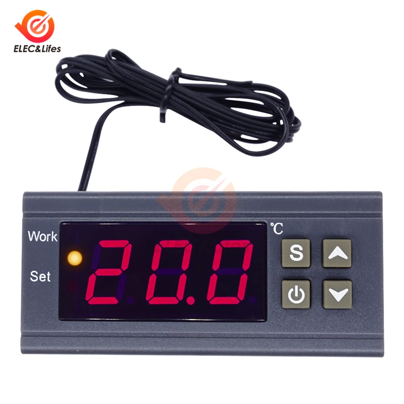 Digital Thermostat MH1210W AC 110-220V DC 9-72V 10A temperature controller switch temp meter Thermoregulator for incubator box