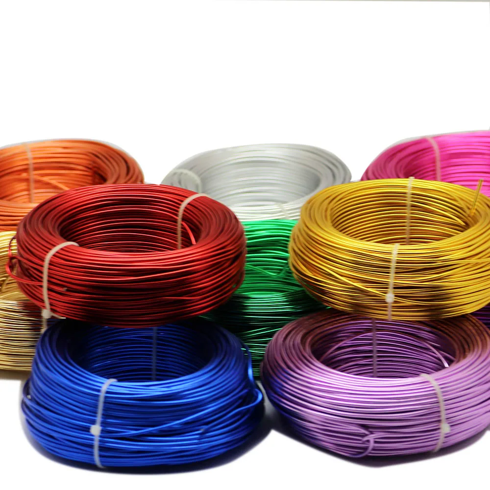 500G/Roll Round Aluminum Wire Jewellery Wire Soft DIY Jewelry Craft Painted Metal Wire Jewelry Making Accessories