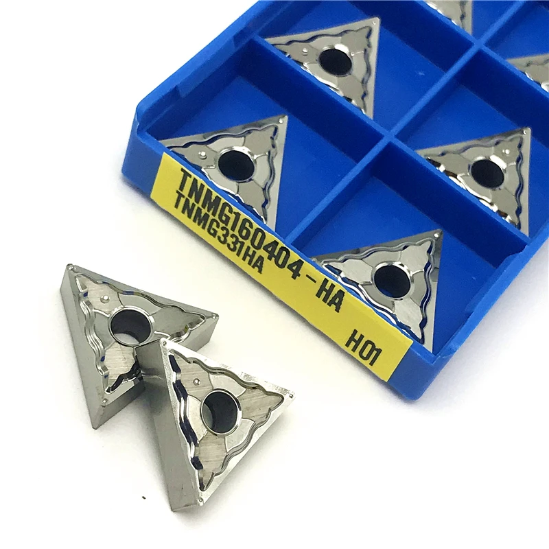 TNMG160402 HA H01 inserti per tornitura in alluminio inserti in metallo duro utensile da taglio TNMG 160402 utensili per tornio in metallo CNC strumento in rame di alluminio