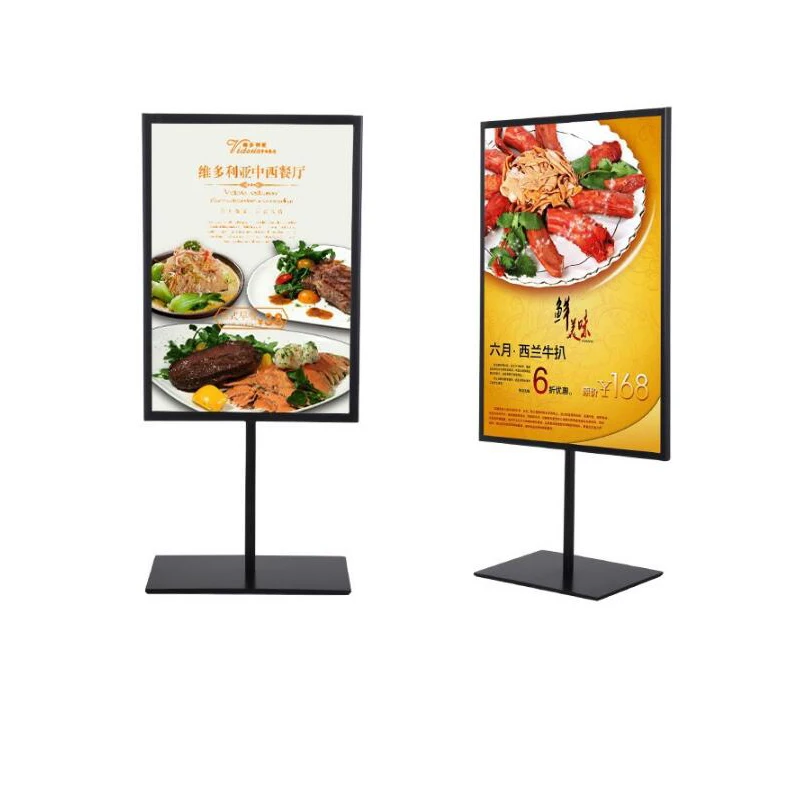 Shopping Mall Double-Sided Poster Stand Rack, A3 and A4 Metal, Cafe Sign Advertising Promotion, Desk Display Stand Rack