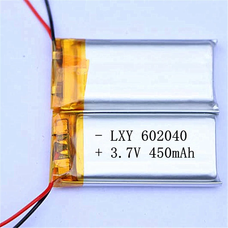 Top SELLER Hot High Quality 602040 3.7v 450mAh High Capacity Rechargeable Lithium Li-po Li-polymer Li Ion Battery