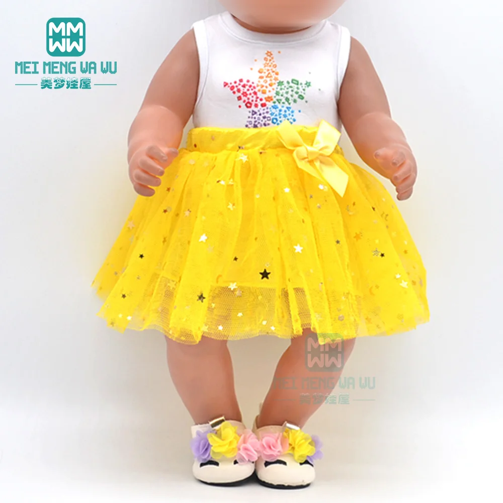 Kleidung für Puppen, passend für 43 cm große New Born Doll American Doll, modischer Jackenanzug, Mullrock, Geschenk – Detail 14