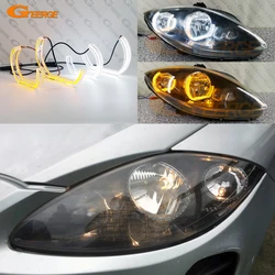 For SEAT Leon Altea Toledo Ultra Bright Switchback Day Light Turn Signal Refit Crystal DTM M4 Style Led Angel Eyes Halo Rings