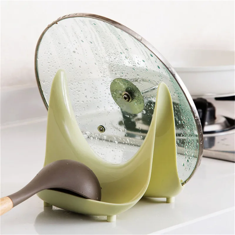 Kitchen Utensil Pot Holders Pan Cover Holder Multifunction Organizer Rack Spoon Rest Pot Pan Lid Rack Stand Kitchen Holder Tool