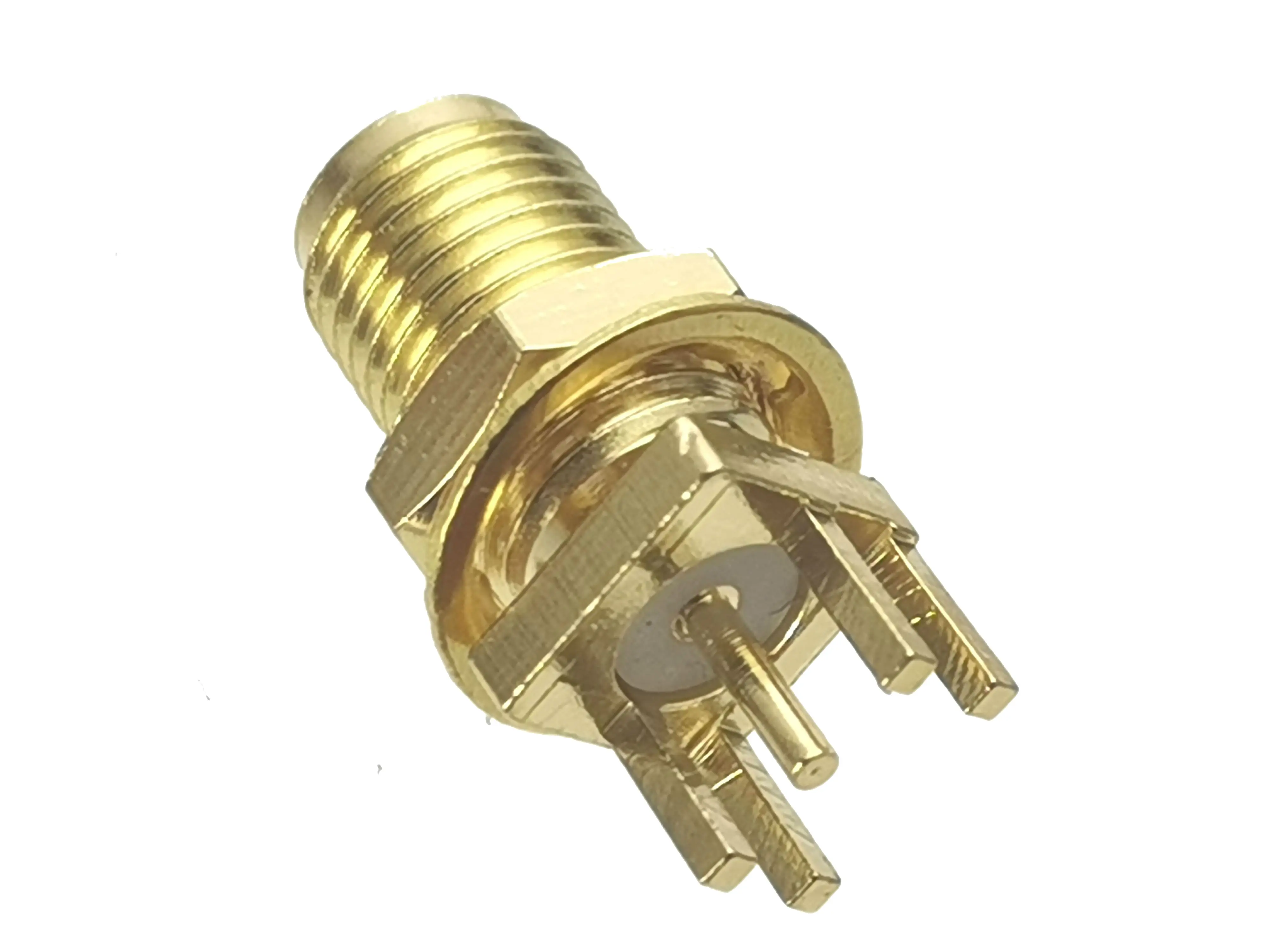 1Pcs Connector SMA Female jack Bulkhead Nut Solder PCB Clip edge Mount RF Adapter Wire Terminals Coaxial High Quanlity