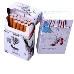 Fashion Creative Waterproof Compression Resistance Cigarette Case Practical Outdoor Portable Metal magnetic Cigarette Box