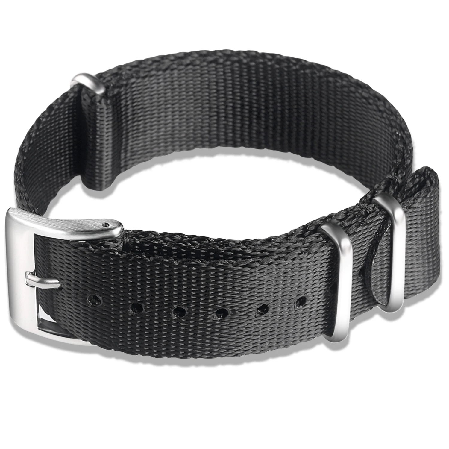 Military Nylon Watch Band One Piece Replace Seatbelt Wrist Straps For Men or Women 18mm 20mm 22mm 24mm