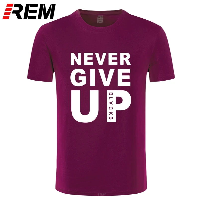 محمد صلاح أبدا التخلي عن تي شيرت رجل تيشيرت بأكمام قصيرة تي شيرت قطن مان