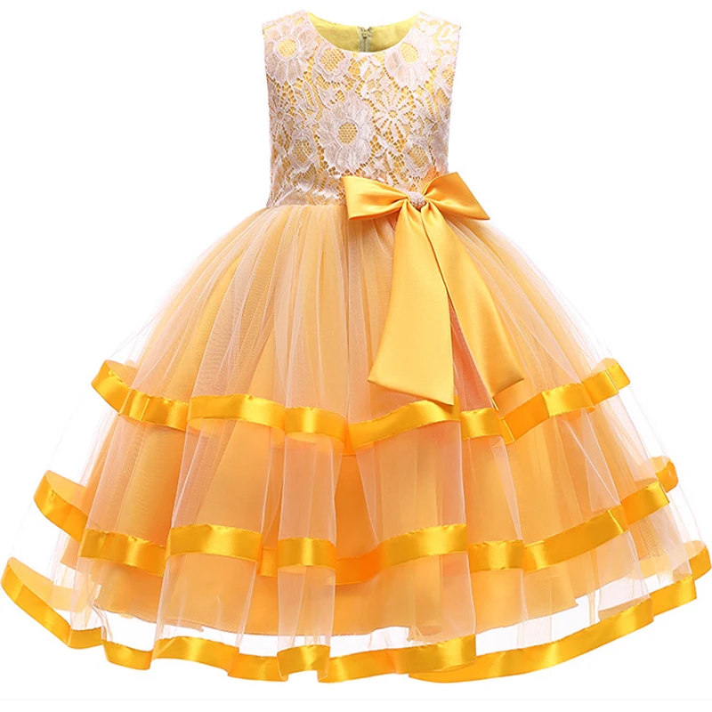 Baby Girls Dress Christmas Vestidos Costumes Princess Girl\'s Lace Flower Dresses Ball Gown Pageant Party Dress Children Clothing