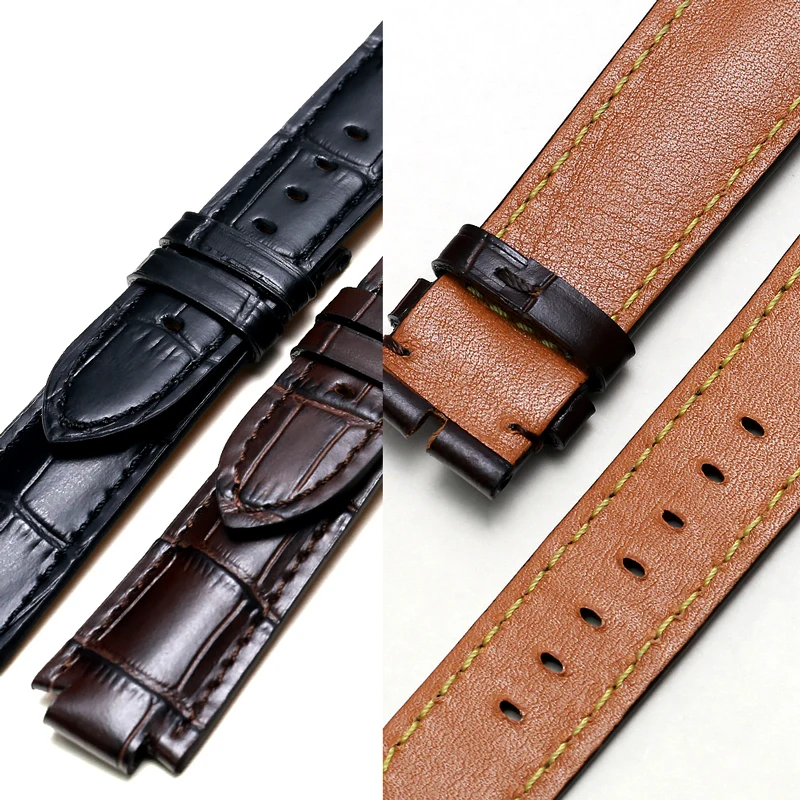 Pesno Suitable for LV Calf Skin Genuine Leather Watch Band Top Layer Leather Watch Strap Men Watch Accessories