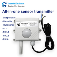 4IN1 3IN1 Transmitter CO2 Illumination Dust Temperature Humidity Sensor RS485 Carbon Dioxide Detector Module Protocol